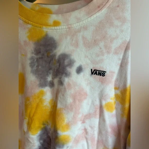Sweatshirt Vans Grunge Wash Crop Tie Dye Small - Picture 5 of 8